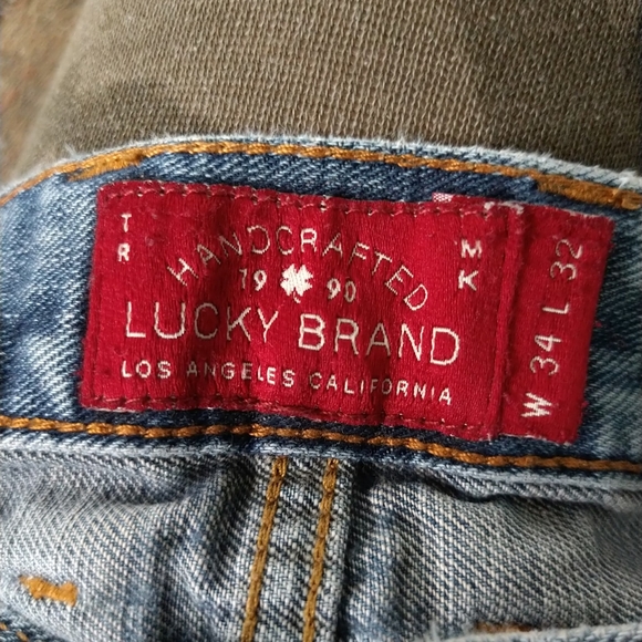 Lucky Brand denim blue jeans 361 vintage straight W34 L32 - Picture 6 of 9